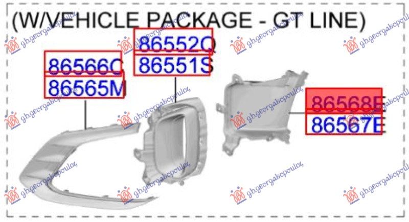 Usmjerivač zraka prednjeg branika (GT-LINE) (O)