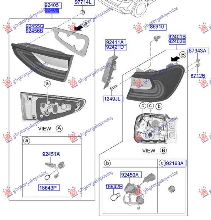Štop lampa unutarnja LED (GT-LINE) (O)