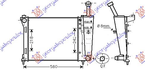 Hladnjak motora 1.2i 8v +/- klima (48X39.2)
