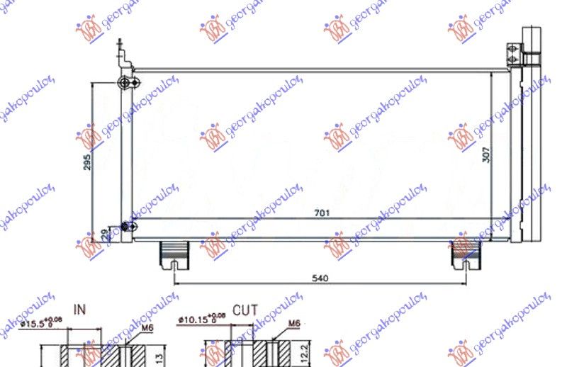 Hladnjak klime rx 450 3.5i-24v hibrid (70×31)