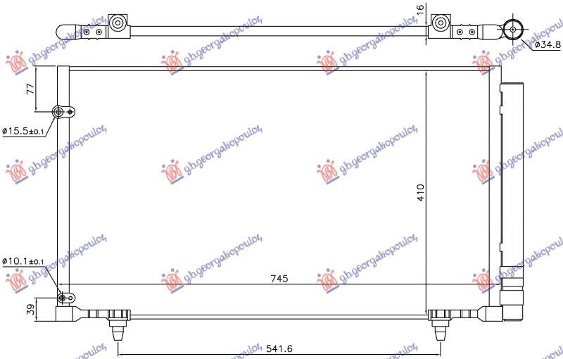 Hladnjak klime – a/c 3.5 benzin (745×410×16)