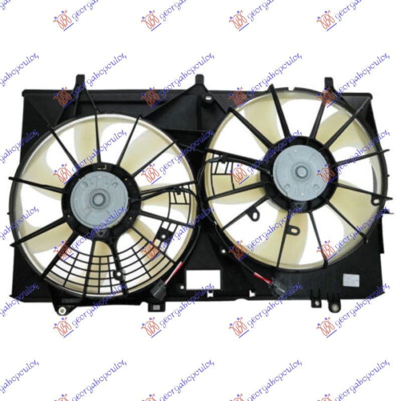 Ventilator hladnjaka komplet dvojni 3.5 benzin hibrid (375 / 375 MM) (3+3 PINA)