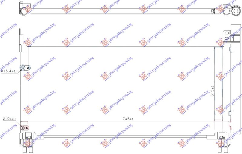 Hladnjak klime 3.5 (450H) benzin / hibrid (695×315) (KOYO)