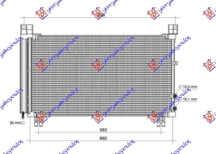 Hladnjak klime 2.5 benzin (675×370) (KOYO)