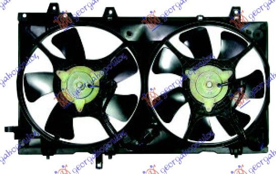Ventilator hladnjaka komplet dupli bez turbo benzin