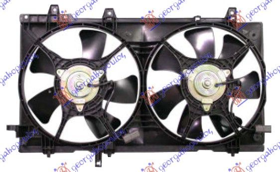 Ventilator hladnjaka komplet dupli s turbom benzin