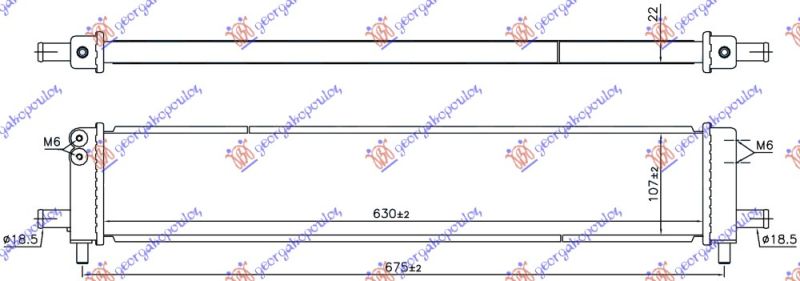 Hladnjak motora dodatni (2.5 HIBRID) (NX300H) (KOYO) (600X75X22)