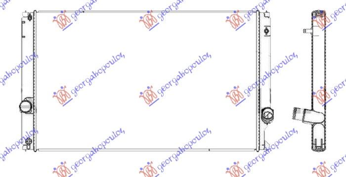 Hladnjak motora 2.0 (200T/300) benzin (700X435X26)