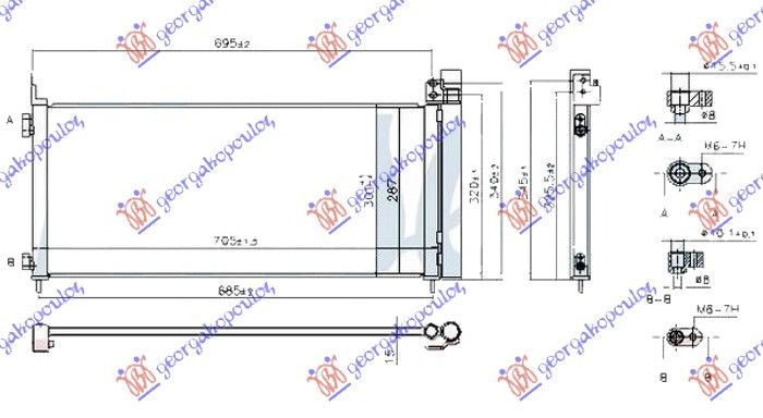 Hladnjak klime 2.5 hibrid (NX300H) benzin (640×285×22)