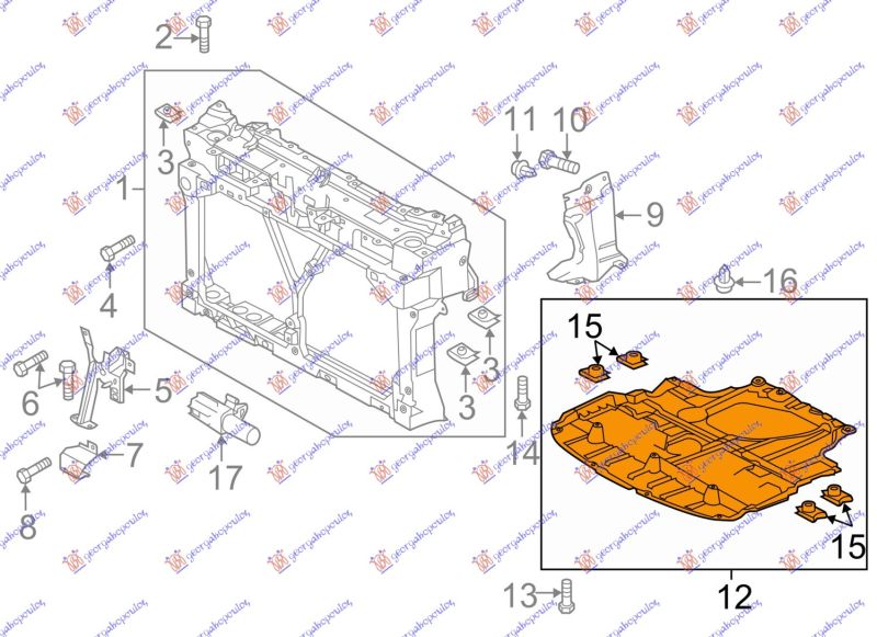 Zaštita ispod motora plastična (1.8 BENZIN)
