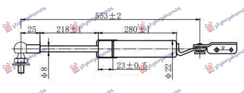 Amortizer gepeka (553L-410N)