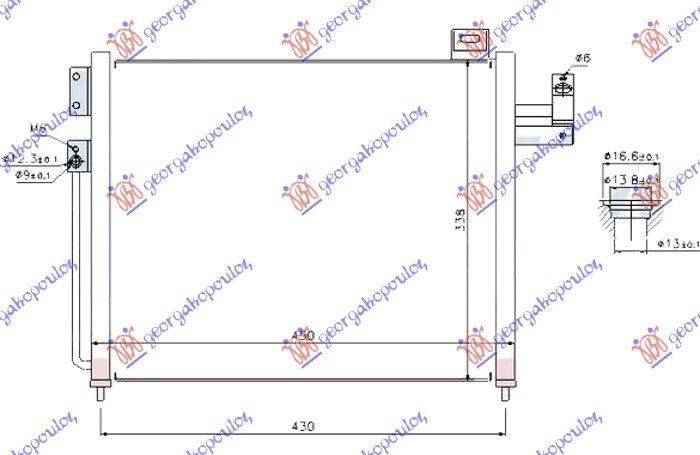Hladnjak klime 2.0 td dizel (450×340×16)