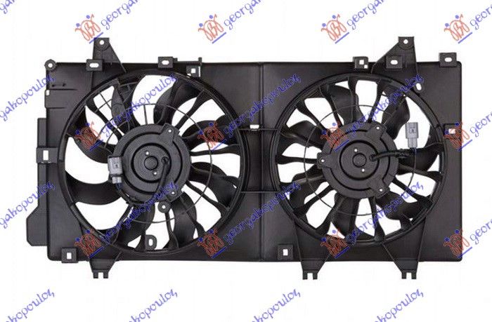 Ventilator hladnjaka komplet dupli benzin (2+2 PIN)