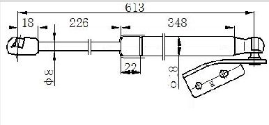 Amortizer gepek vrata 5 vrata (613L-375N)