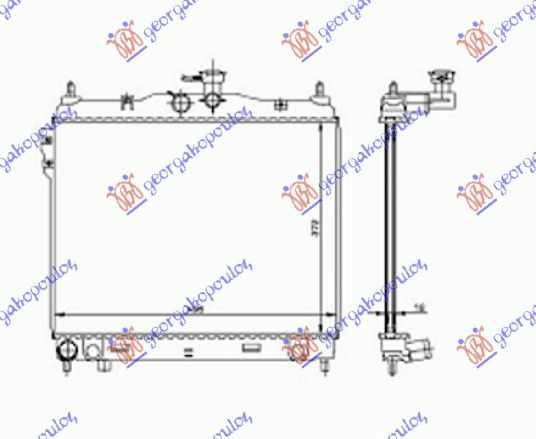 Hladnjak motora 1.6 cc +/- klima (50X38) (VENTILATOR 33 CM)