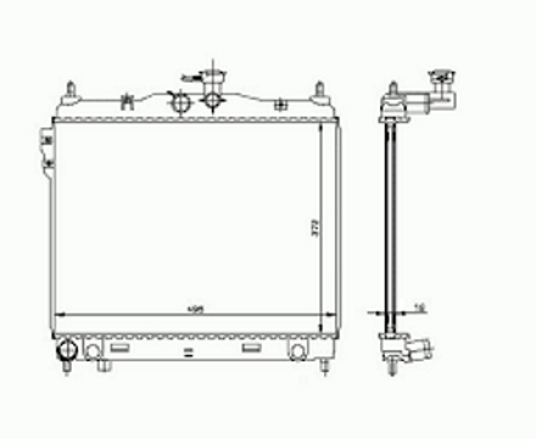 Hladnjak motora 1.6 cc +/- klima (50X38) (VENTILATOR 33 CM)