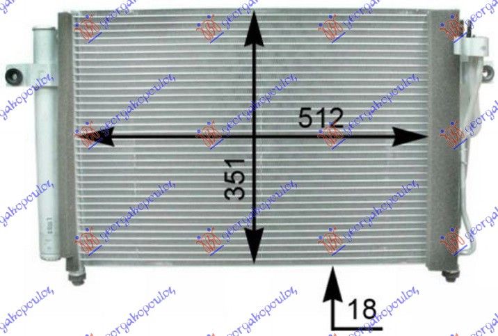 Hladnjak klime 1,1-1,3i 16v 12v (50,3×35)