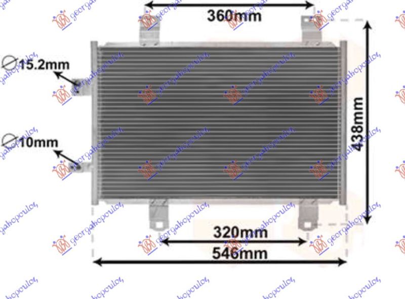 Hladnjak klime 1.5 d dizel (550×350×12)
