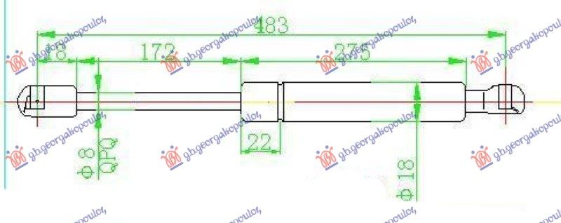 Amortizer gepeka (483L-370N)
