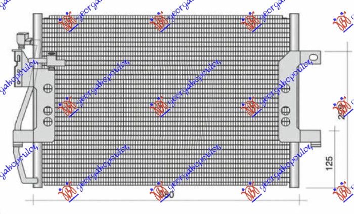 Hladnjak klime 1.6-1.9 benzin - 1.7 cdi dizel (578×376×16)