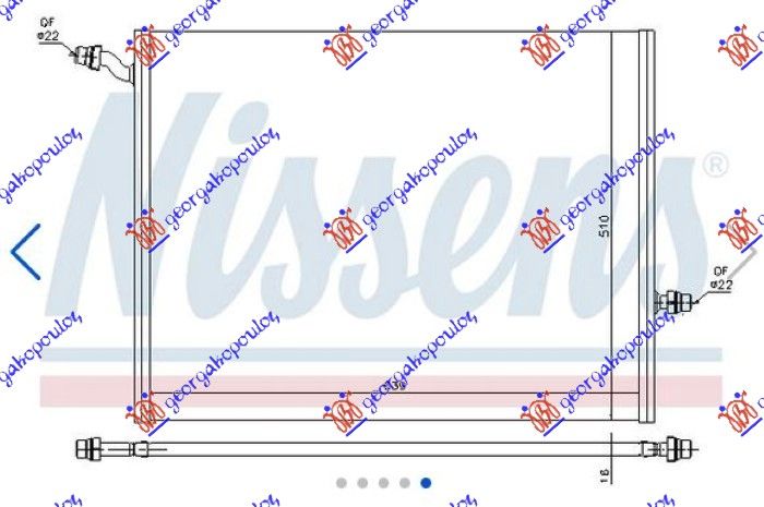 Hladnjak motora dodatni benzin-dizel (MAHLE BEHR PREMIUM LINE) (640X510X16)