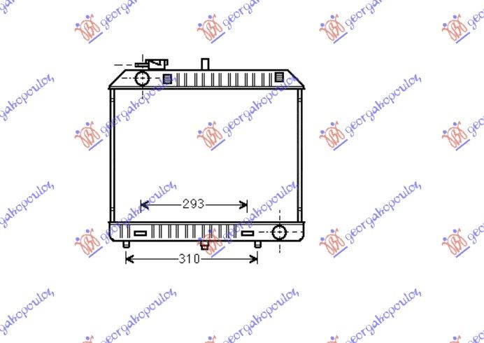 Hladnjak motora 2.4 dizel (41.5X49X27) 88–93