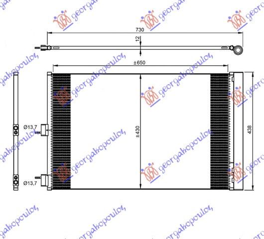 Hladnjak klime cla 45 amg (65×43×12)