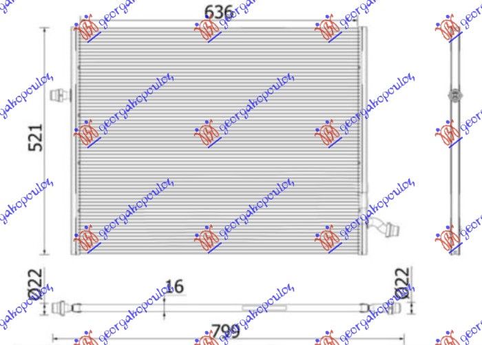 Hladnjak motora dodatni (3.0-4.7-5.5-6.0 BENZIN - 3.0-3.5 BENZIN/HIBRID - 2.2 DIZEL/HIBRID - 3.0 DIZEL AUTO) (635X509)