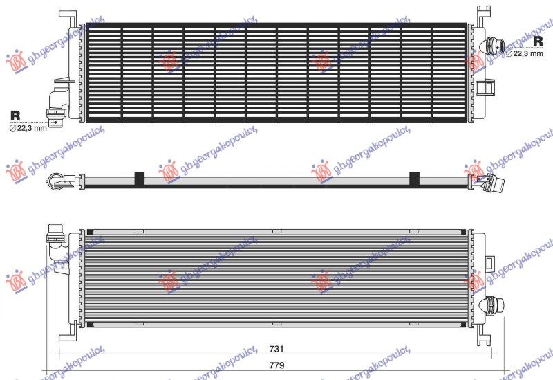 Hladnjak motora dodatni (3.0-4.0 BENZIN HIBRID - 3.0-4.0 DIZEL HIBRID) (650X150)