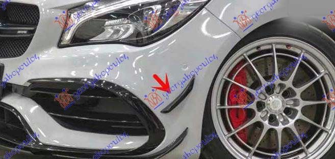 Lajsna prednjeg branika bočna gornji crni (GLA45 AMG)