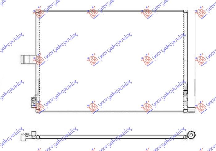 Hladnjak klime 3.0-3.5 benzin (646×421×12)