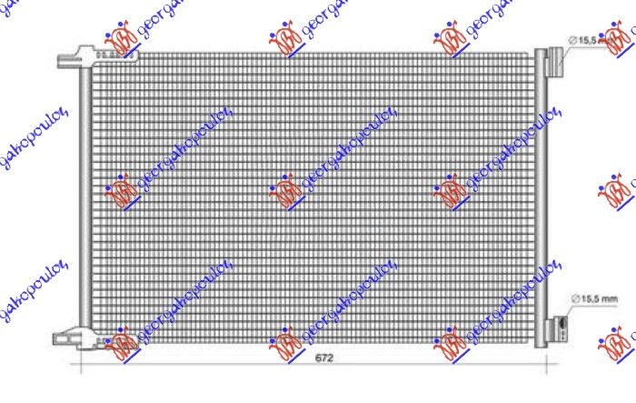 Hladnjak klime 3.0-4.0-6.0 benzin / hibrid - 2.9-3.0 dizel (645×449×12)