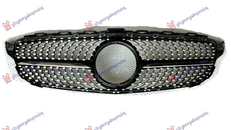 Maska (AMG/AMG LINE) (DIJAMANTNI TIP) (CRNA/KROMIRANA LETVICA)