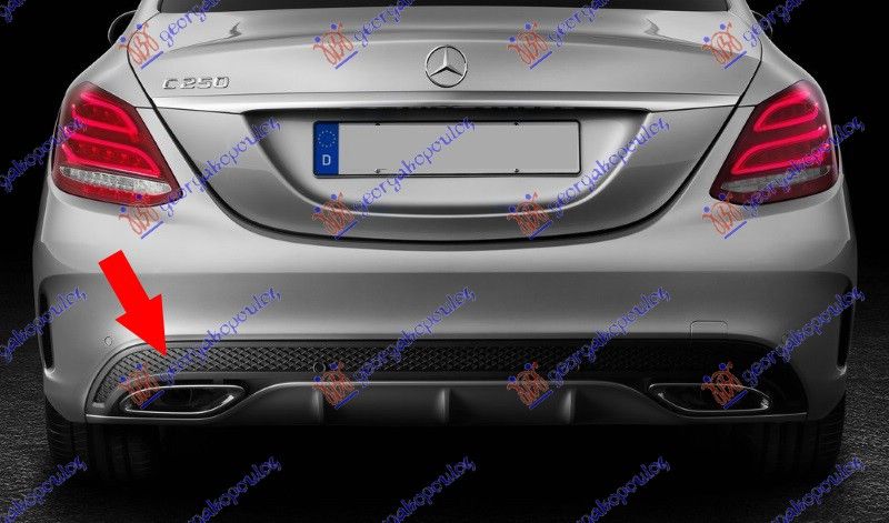 Rešetka zadnjeg branika (PDS SENZOR) (AMG-LINE)