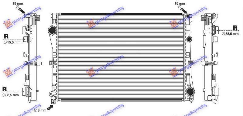 Hladnjak motora benzin-dizel manual-auto (640X440X26) (KOYO)