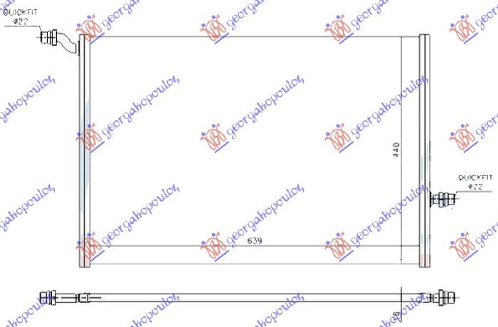 Hladnjak motora dodatni benzin-dizel (MAHLE BEHR PREMIUM LINE) (635X440X16)