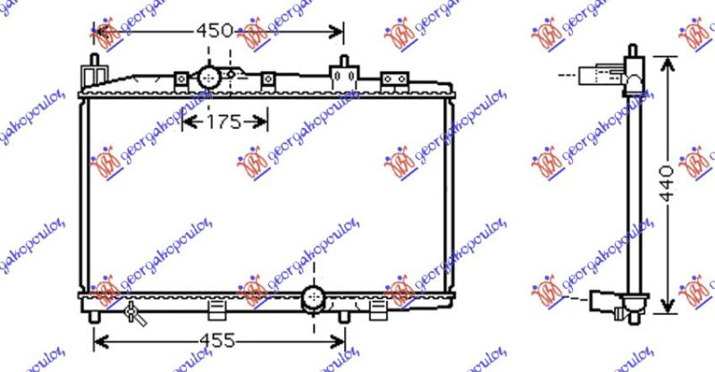 Hladnjak motora 1.4 d4d +/- klima (35X64X16) (MAHLE BEHR)