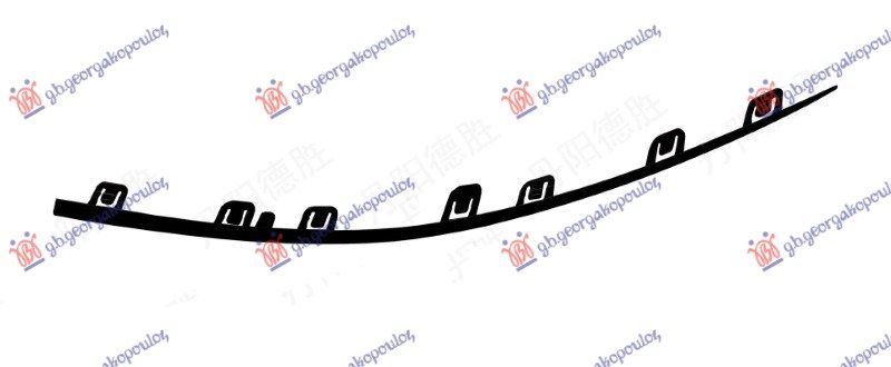 Lajsna prednjeg branika dojnja crni polirani (AMG LINE)