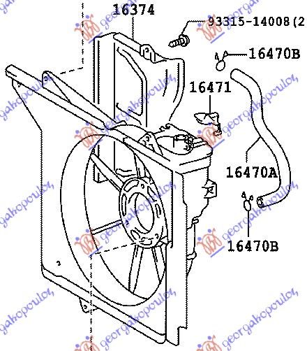 Nosac ventilatora komplet (1.0 BENZIN) (-AC)