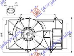 Ventilator hladnjaka komplet 1.4 d4d