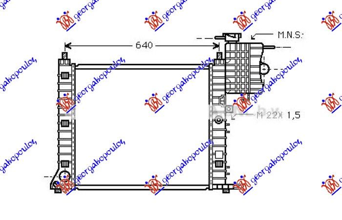 Hladnjak motora benzin/dizel manual - a/c (570X560)