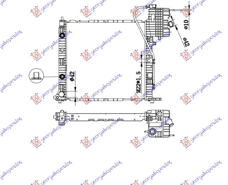 Hladnjak motora benzin/dizel man/auto + klima (57X56)