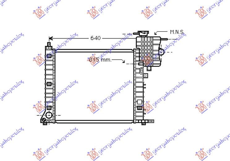 Hladnjak motora 99–03 2.2 cdi ručni + klima (57X56) (MAHLE BEHR PREMIUM LINE)