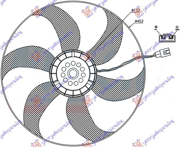 Ventilator hladnjaka komplet benzin-dizel