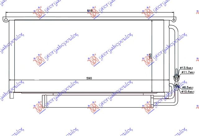 Hladnjak klime 0,7i 6v brabus (59×26,5×1,6)