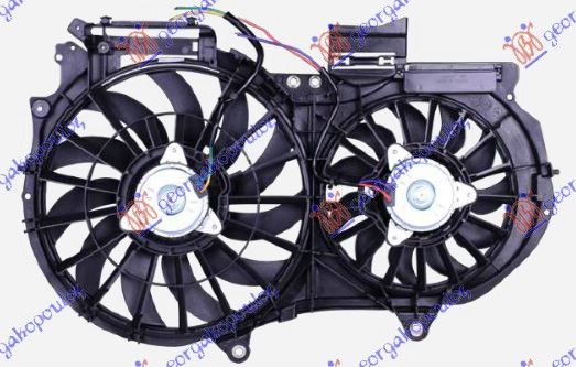 Ventilator hladnjaka komplet dvojni 2.4-3.0-3.2 benzin (380 / 280 MM)