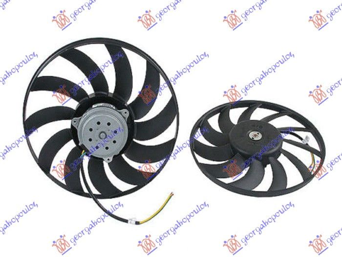Ventilator hladnjaka (MOTOR + VENTILATOR) benzin-dizel (380 MM) (400 W)