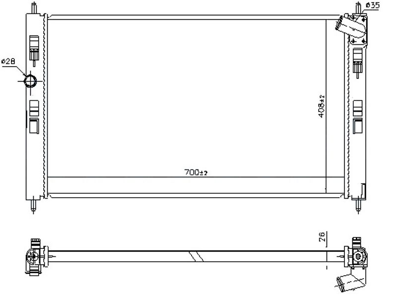 Hladnjak motora 1.8–2.2 di-d dizel ručni/automatik (700X410)