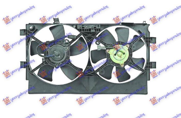 Ventilator hladnjaka komplet twin dizel 1.8-2.0-2.2 (2+4 KONEKTORA)