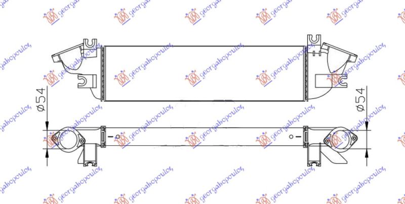 Hladnjak interkulera 2.4 di-d dizel (575X175X50)